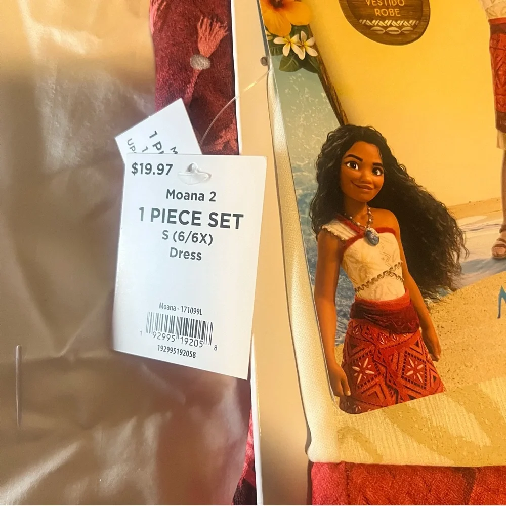 Halloween Costume Girls Disney Moana 2 Costume Small 6/6X New with Tags - Picture 3 of 4